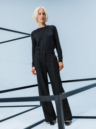 Fine Knit Crewneck Black