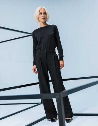 Fine Knit Crewneck Black