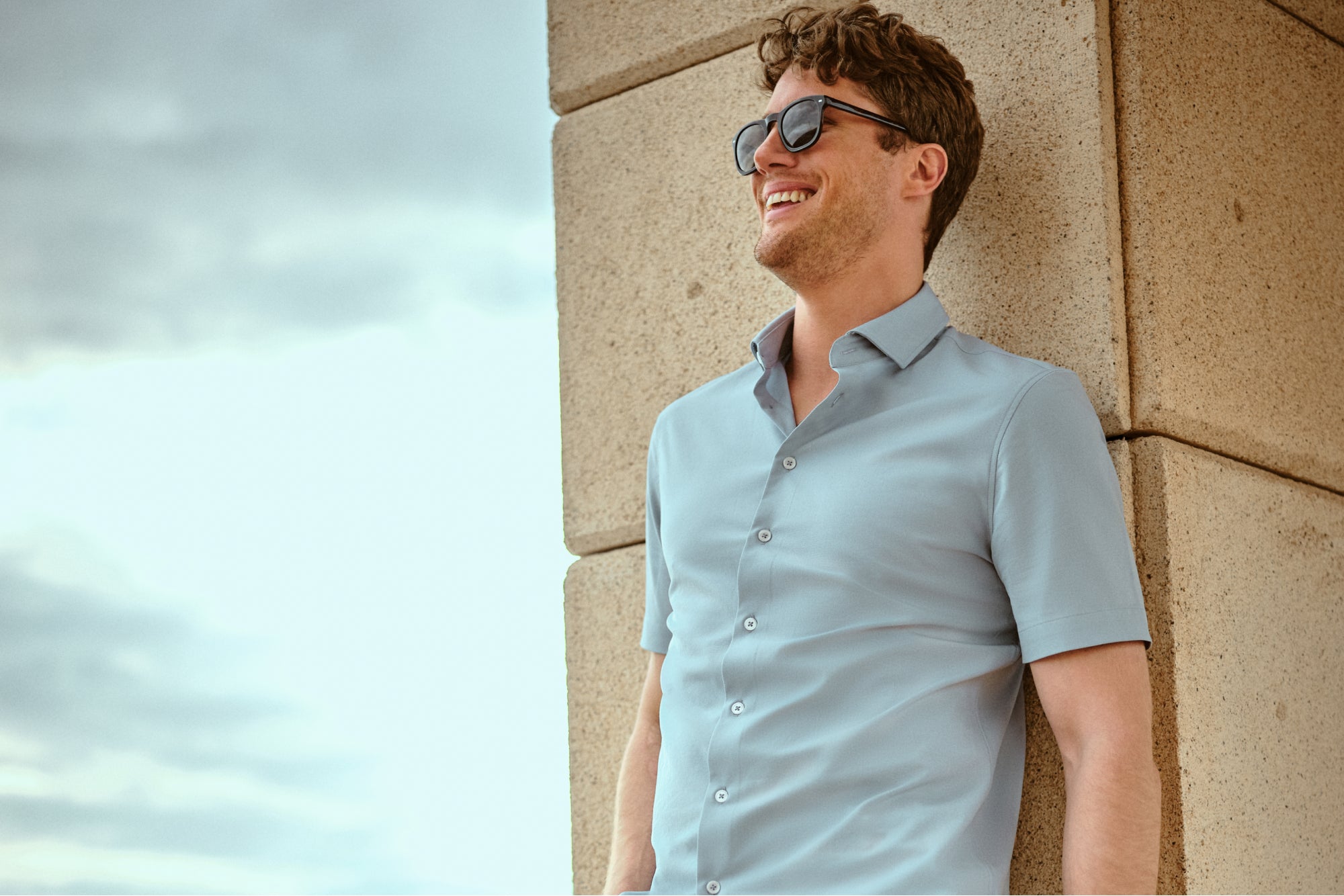 Short-Sleeved Tech Linen Shirt