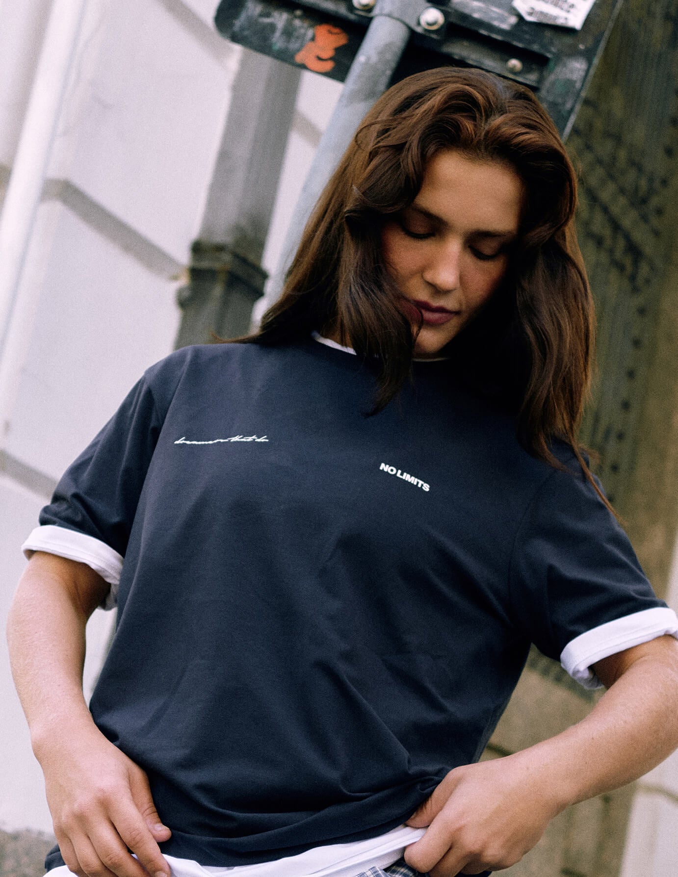 Supima T-shirt Box Fit Dark Navy Anders Hofman
