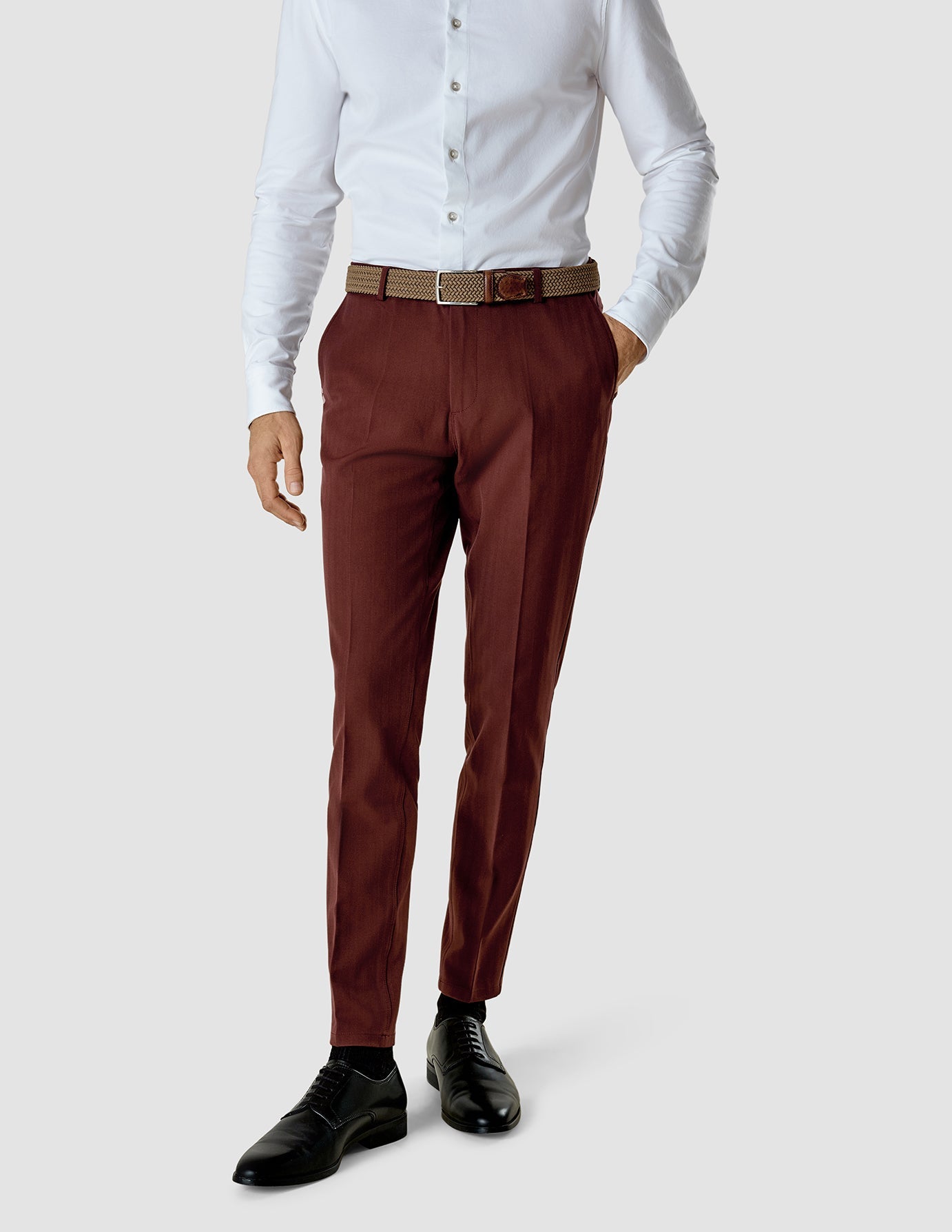 Braided Elastic Belt Khaki SHAPING NEW TOMORROW - Main Image