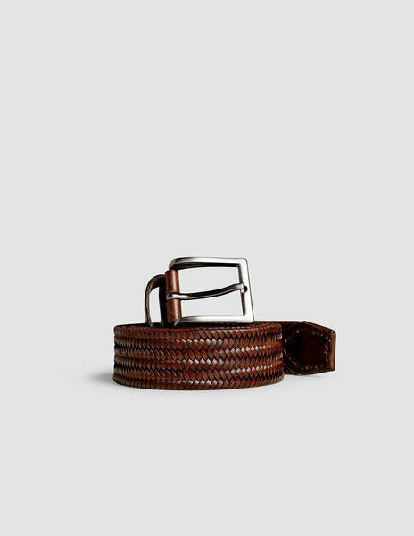 NWT Carve Designs Woven Leather Belt Dark Brown Braided Leather Braided Wax Cord Belt – Will Leather Goods main image 4