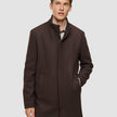 Casentino Wool Coat Saddle Brown