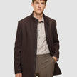Casentino Wool Coat Saddle Brown