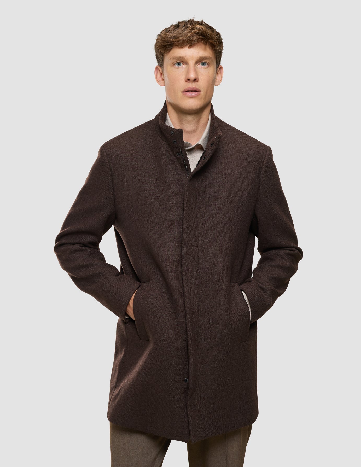 Casentino Wool Coat Saddle Brown | SHAPING NEW TOMORROW