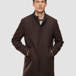 Casentino Wool Coat Saddle Brown