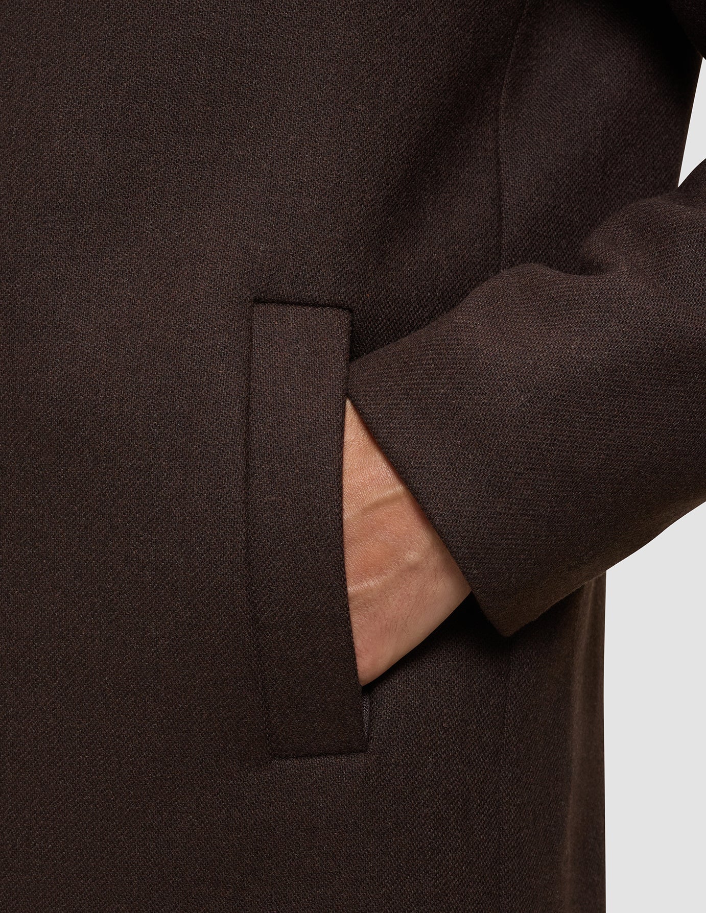 Casentino Wool Coat Saddle Brown