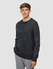 Chunky Soft Wool Knit Crewneck Charcoal Melange