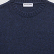 Chunky Soft Wool Knit Crewneck Dark Navy Melange