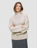 Women's Chunky Soft Wool Knit Turtleneck Sugar Melange