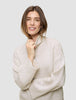 Women's Chunky Soft Wool Knit Turtleneck Sugar Melange