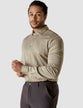 Model from the front wearing a Classic Shirt Sandstone/Beige Stripes