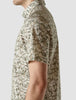 Classic Short-Sleeved Patterned Shirt Dried Leaves