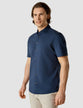 Model from the front wearing a Classic Short-Sleeved Shirt Navy
