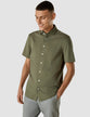 Model from the front wearing a Classic Short Sleeve Shirt Urban Green