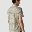 Classic Short-Sleeved Patterned Shirt Dried Leaves