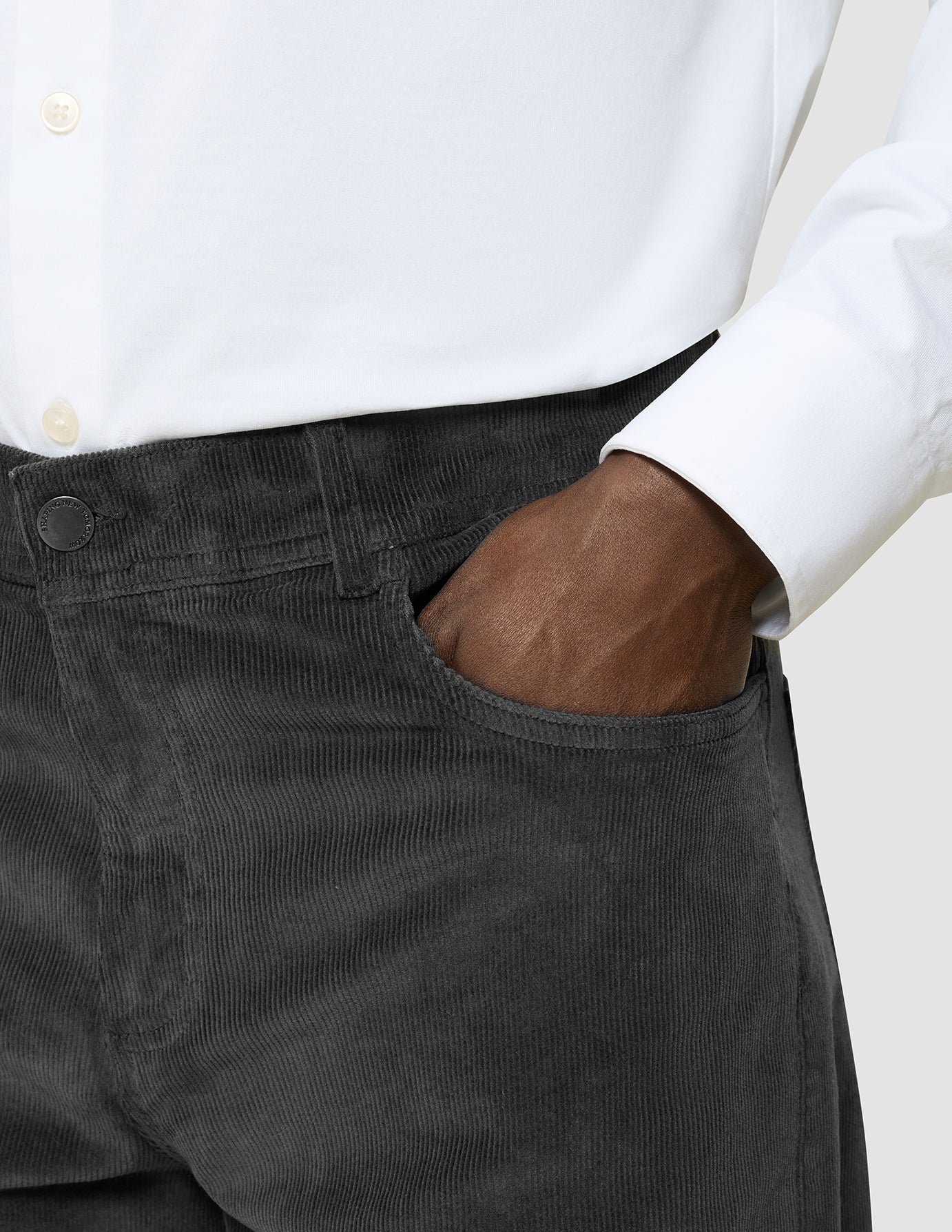 Corduroy Pants Dark Grey