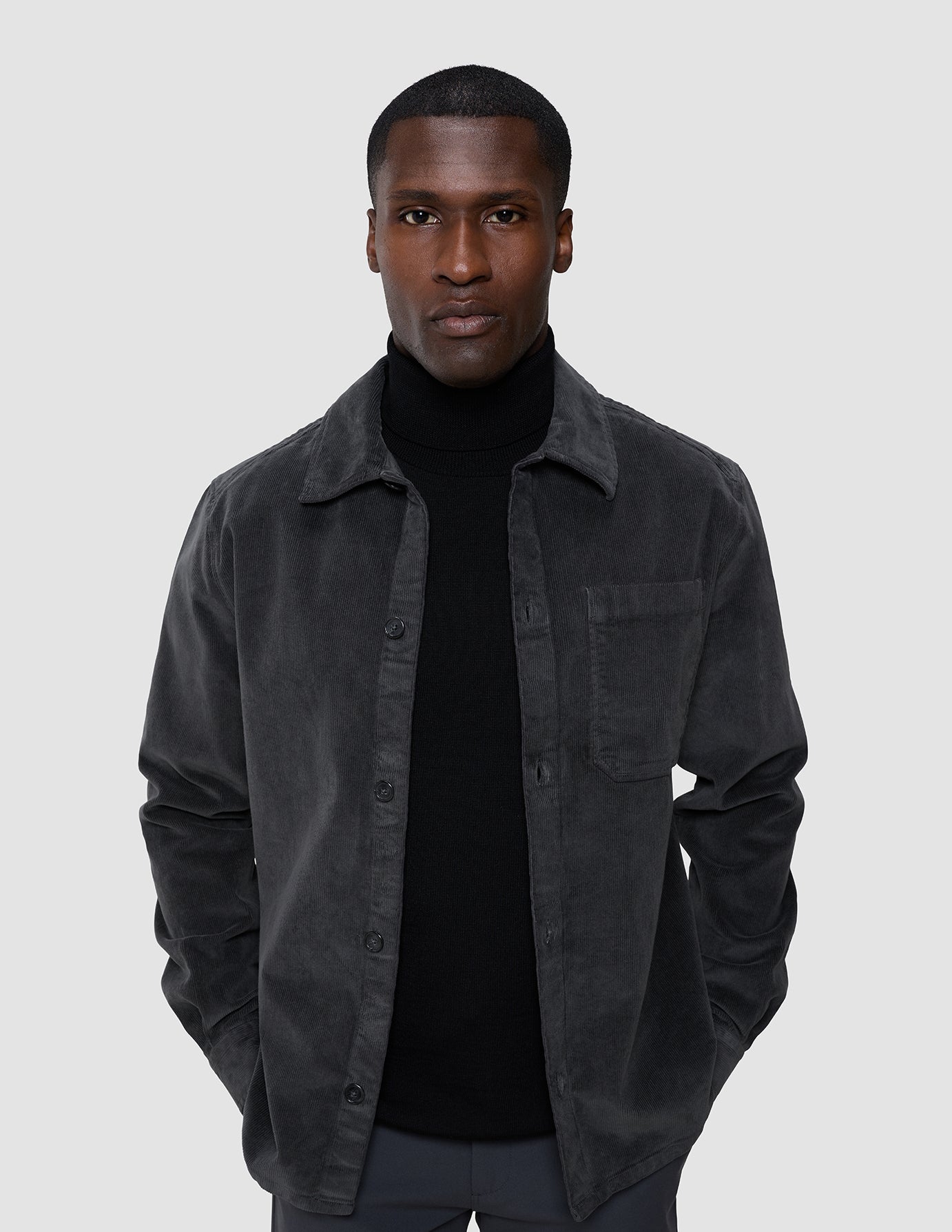 Corduroy Overshirt Dark Grey
