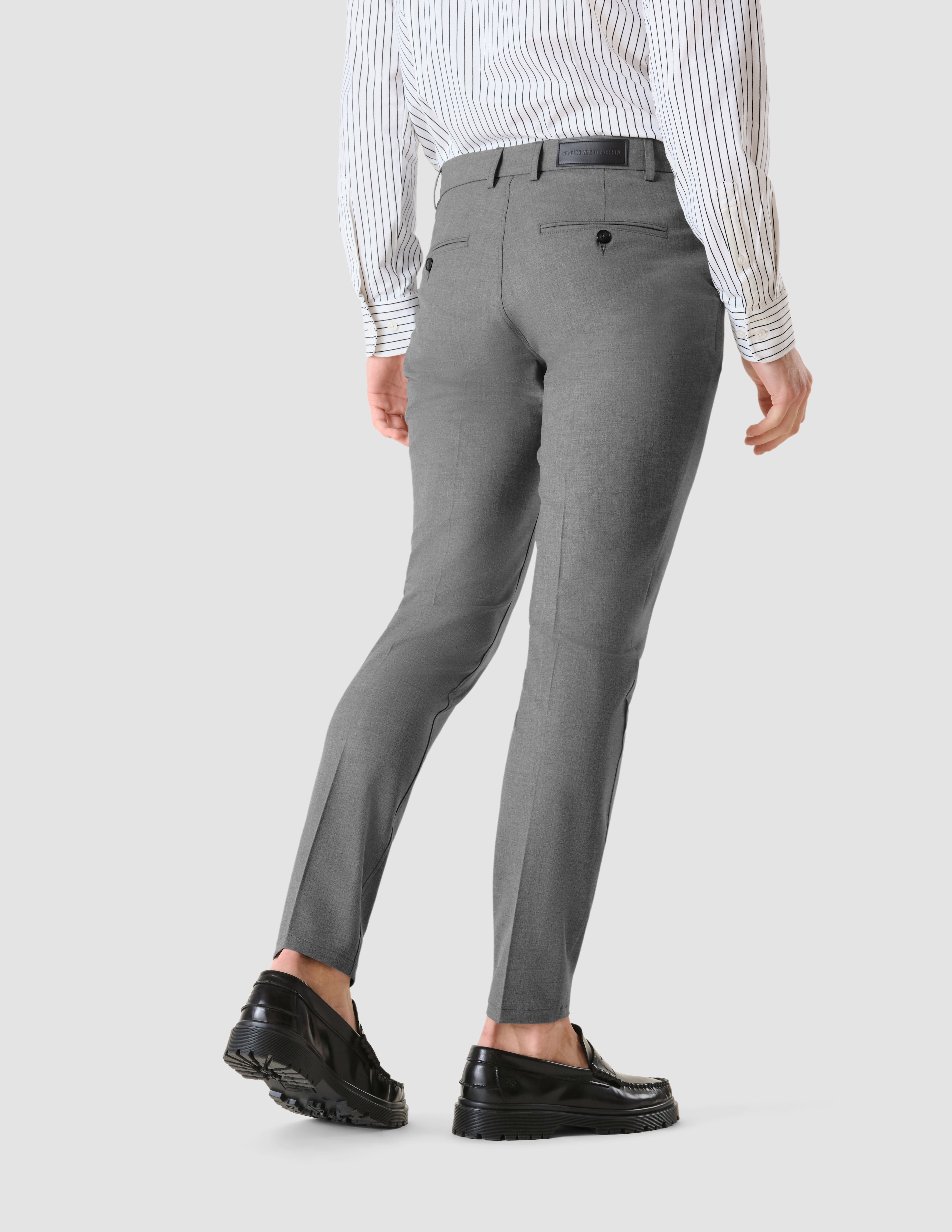 Regular Fit Essential Medium Grey Suit Pant