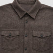 Double Layer Wool Overshirt Saddle Brown