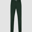 Ease Pants Slim Northern Pine dark green slim-fit trousers with 360° stretch and a button fly.