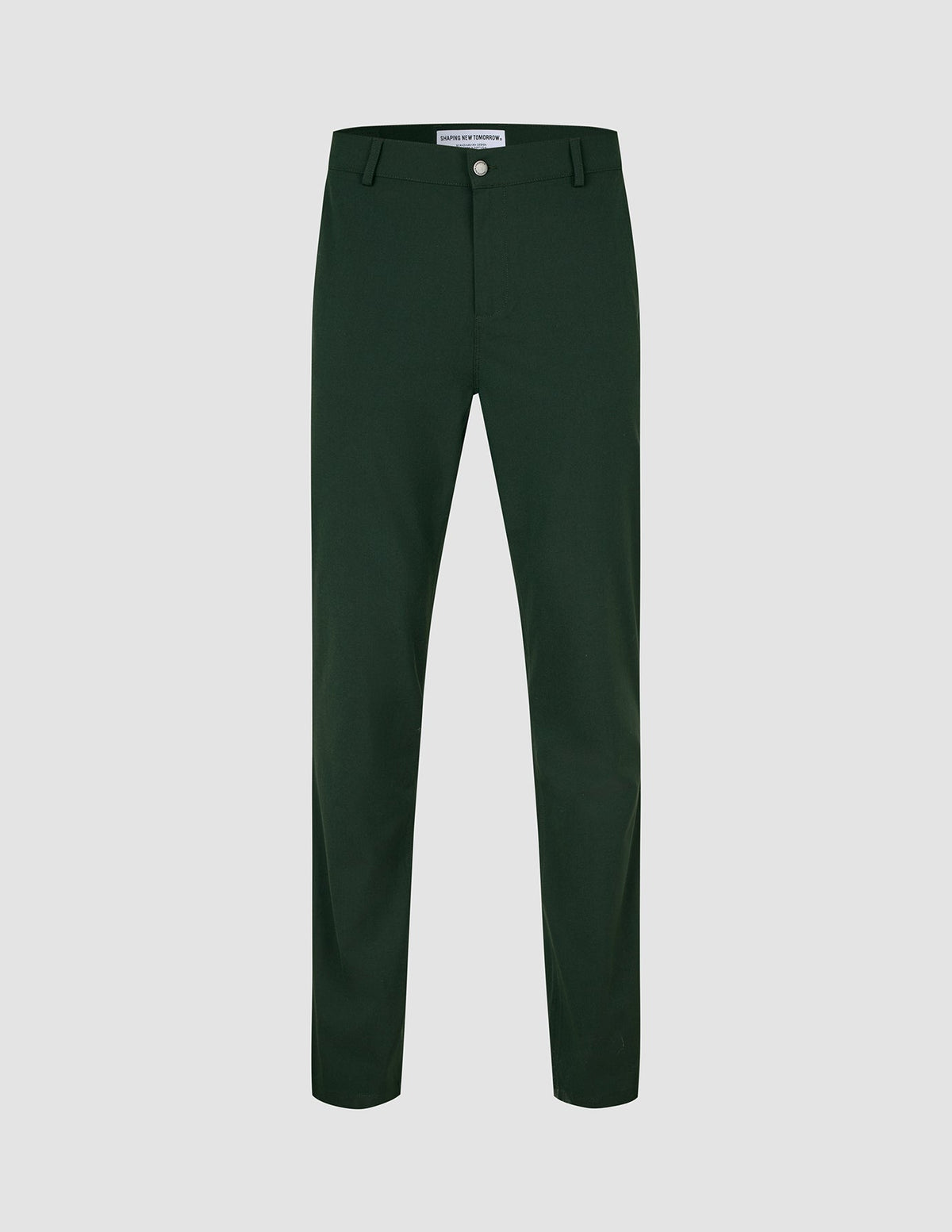 Ease Pants Slim Northern Pine dark green slim-fit trousers with 360° stretch and a button fly.
