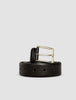 Elastic Leather Belt Black