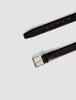 Elastic Leather Belt Black