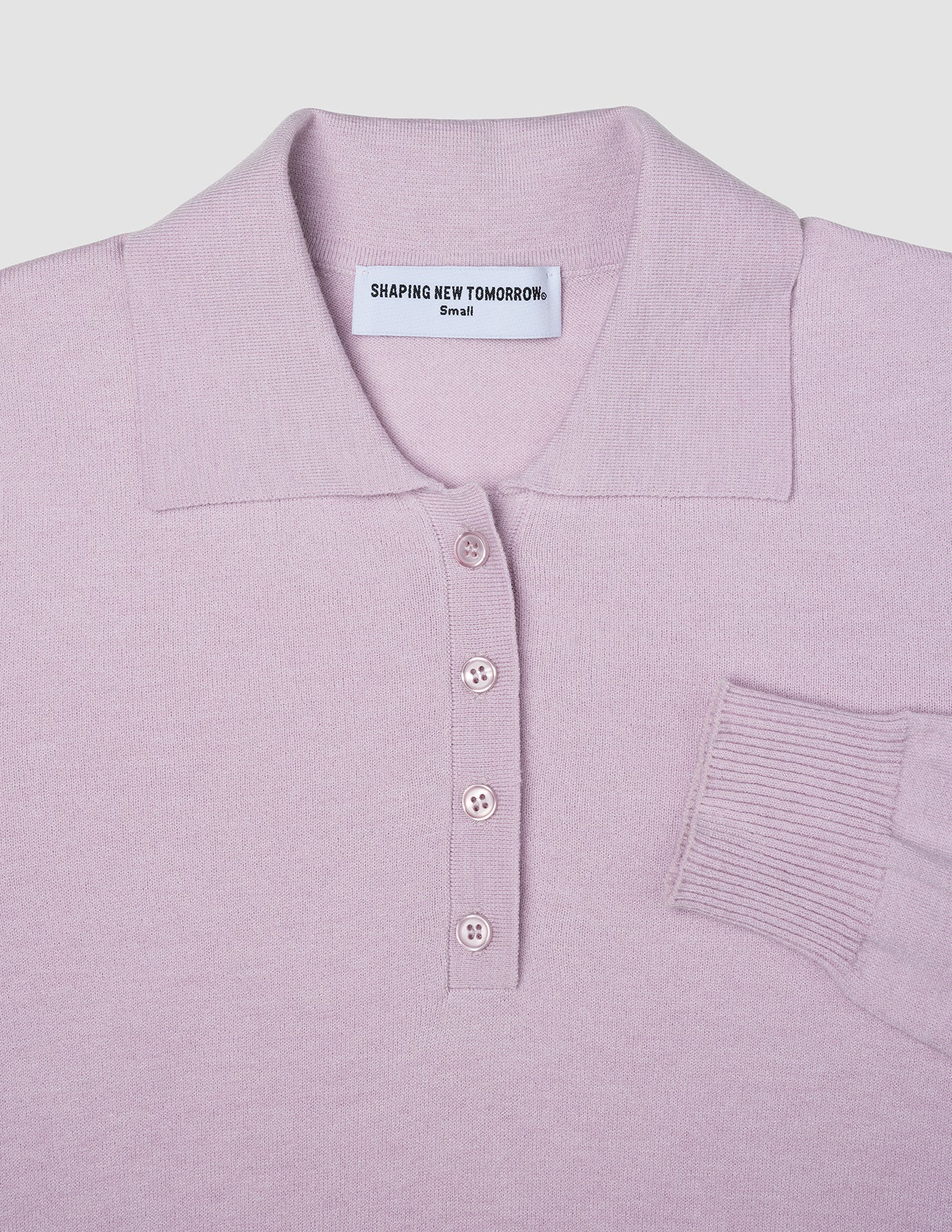 Women's Elevated Knit Polo Soft Pink Melange