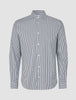 Elevated Shirt Navy Stripe Thin Regular