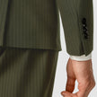 Essential Blazer Regular Moss Green Pinstripe