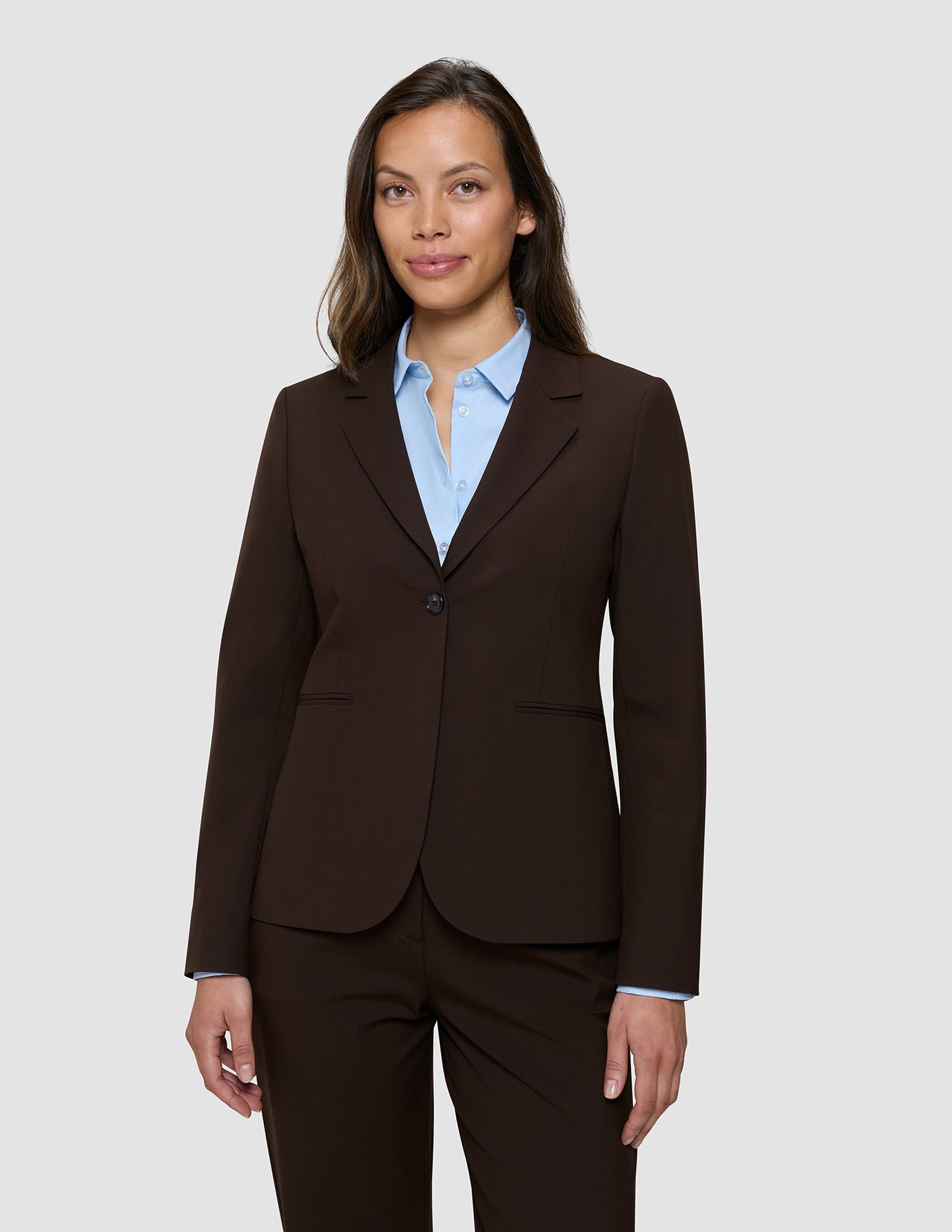 Women's Essential Fitted Blazer Espresso