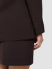 Essential Set Espresso Blazer Short Skirt
