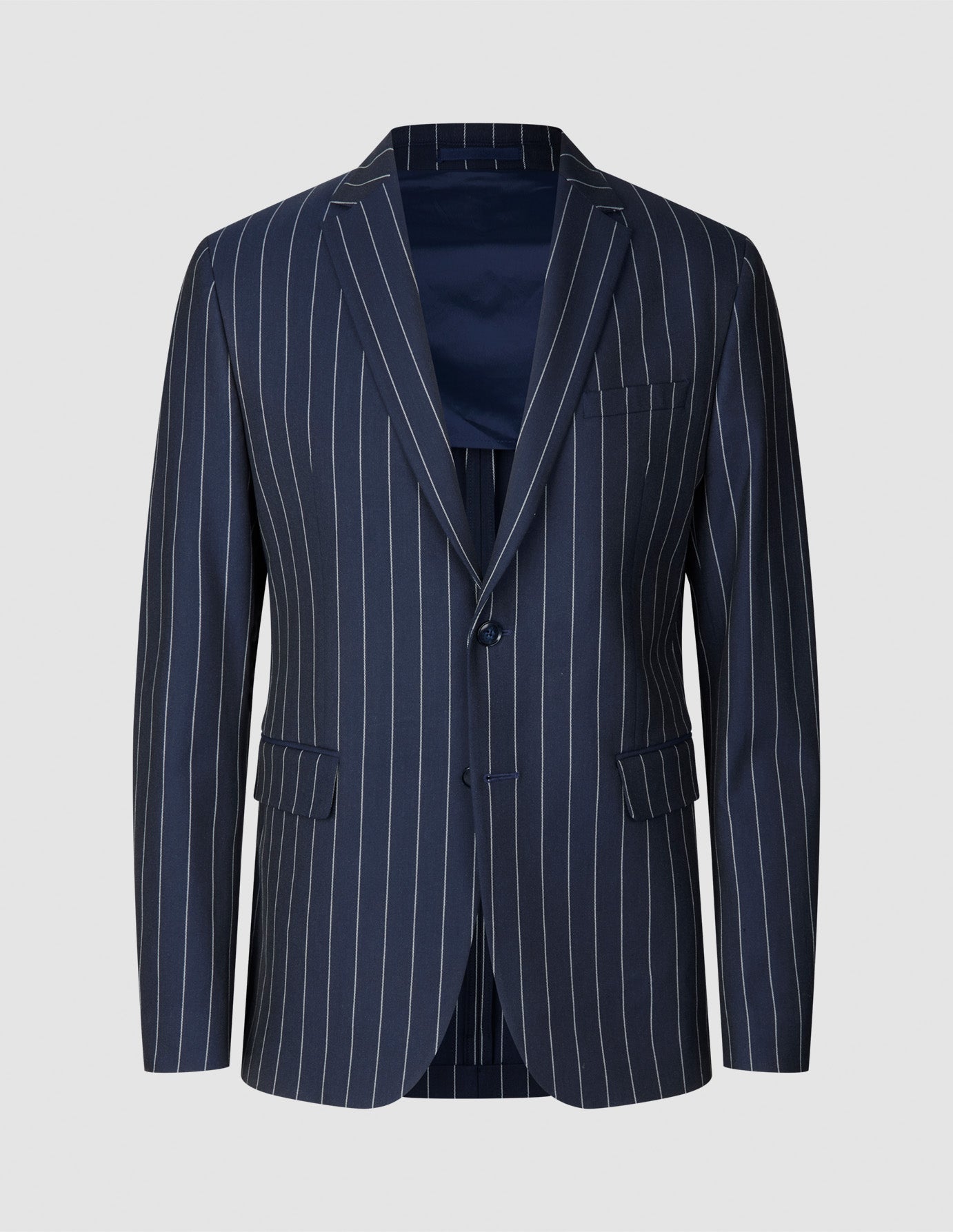 Essential Blazer Navy Stripes Slim