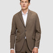 Essential Blazer Regular Saddle Brown Melange