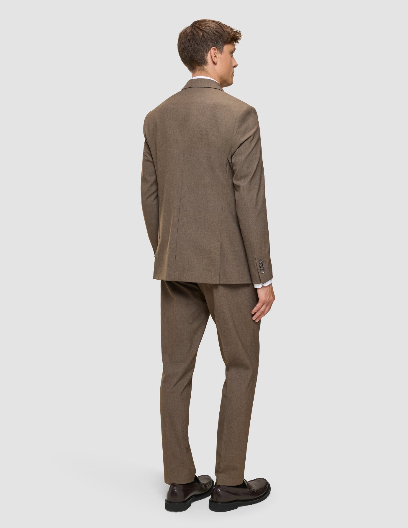 Essential Blazer Regular Saddle Brown Melange