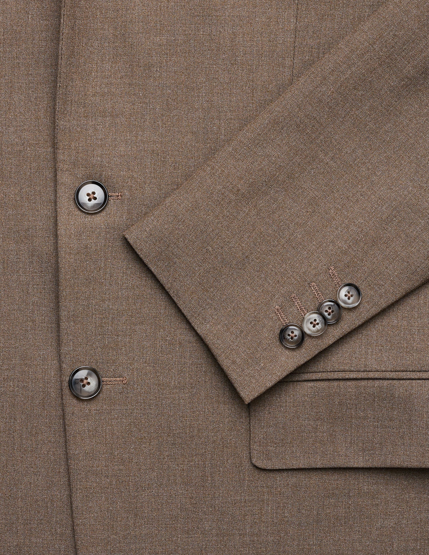 Essential Blazer Regular Saddle Brown Melange