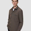 Essential Overshirt Saddle Brown Melange
