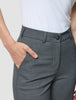 Women's Essential Pants Straight Dark Grey Melange