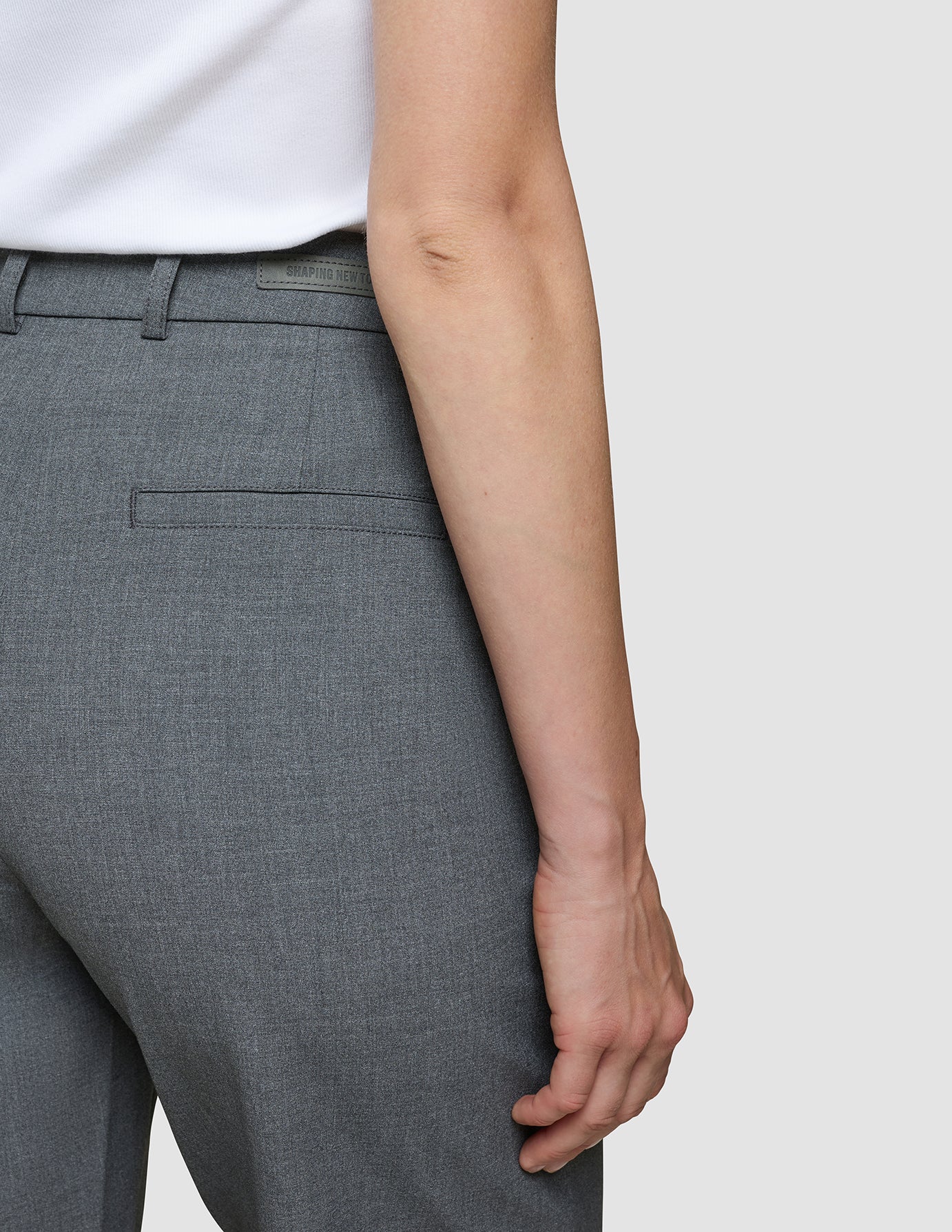 Women's Essential Pants Straight Dark Grey Melange