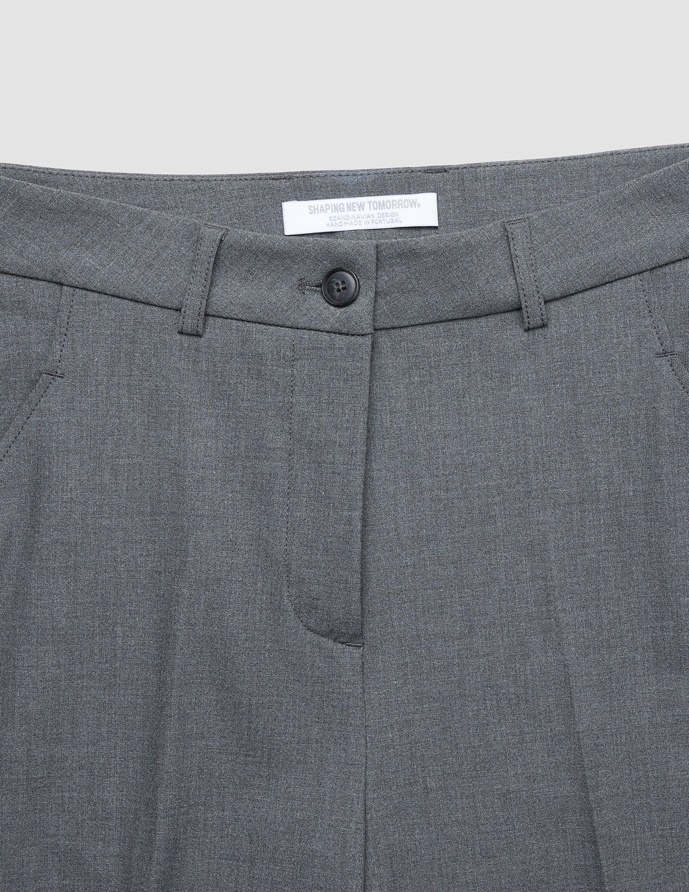 Women's Essential Pants Straight Dark Grey Melange