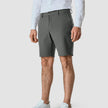 Model seen from the front wearing Essential Shorts grey