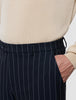 Essential Suit Pants Relaxed Fit Navy Stripes