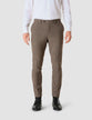 Model from the front wearing a pair of Essential Suit Pants in Cedar Wood/Brown Checked 