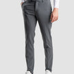 Model from the front wearing a pair of Essential Suit Pants Dark Grey