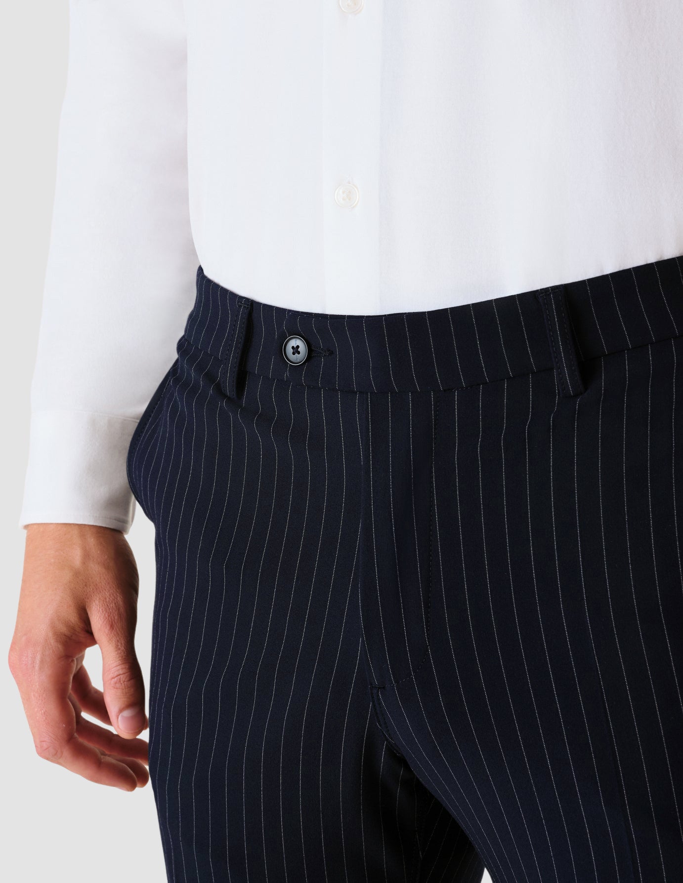 Van Heusen Black Label Tailored Marl Pinstripe Suit Pant In Black  MYER
