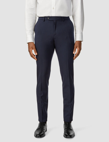 Essential Suit Pants Slim Navy Pinstripe | SHAPING NEW TOMORROW Essential Suit Pants Slim Navy Pinstripe | SHAPING NEW TOMORROW
