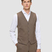 Essential Vest Saddle Brown Melange