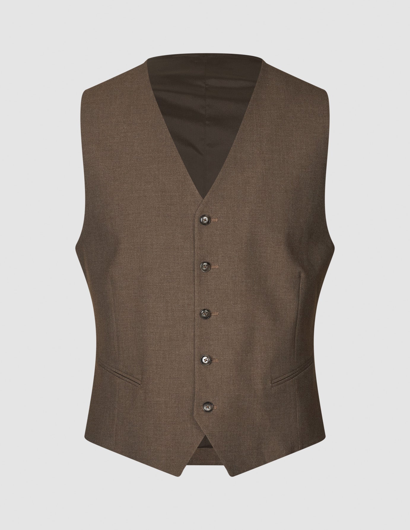 Essential Vest Saddle Brown Melange