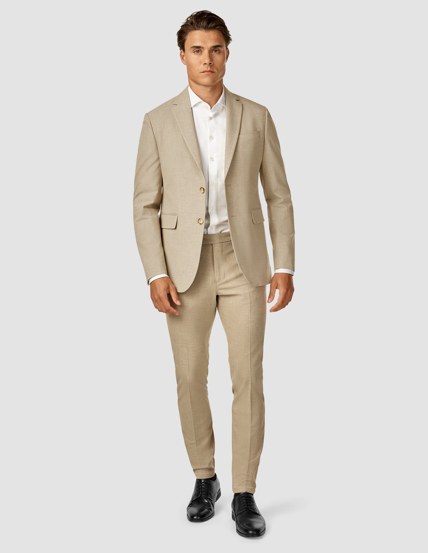 Essential Suit Pants Slim Beige Melange | SHAPING NEW TOMORROW Essential Suit Pants Slim Beige Melange | SHAPING NEW TOMORROW